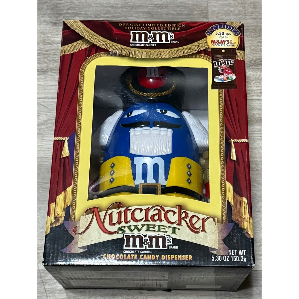 M&M's Nutcracker Candy Dispenser Limited Edition Holiday Collectible 5.3oz